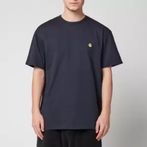 Carhartt WIP Mens Chase Crewneck T-Shirt - Dark Navy/Gold - M