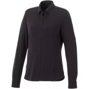 Elevate Womens/Ladies Bigelow Long Sleeve Pique Shirt (S) (Storm Grey)