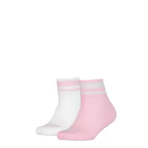 image of Puma Quarter Socks 2 Pack - Pink