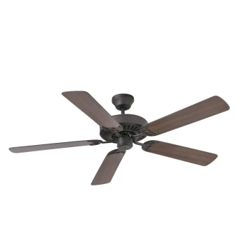 image of Aloha Large Ceiling Fan Wood, Dark Brown - Optional LED Light Sold Separately