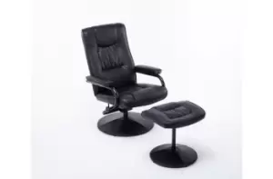 image of Birlea Memphis Black Faux Leather Swivel Chair