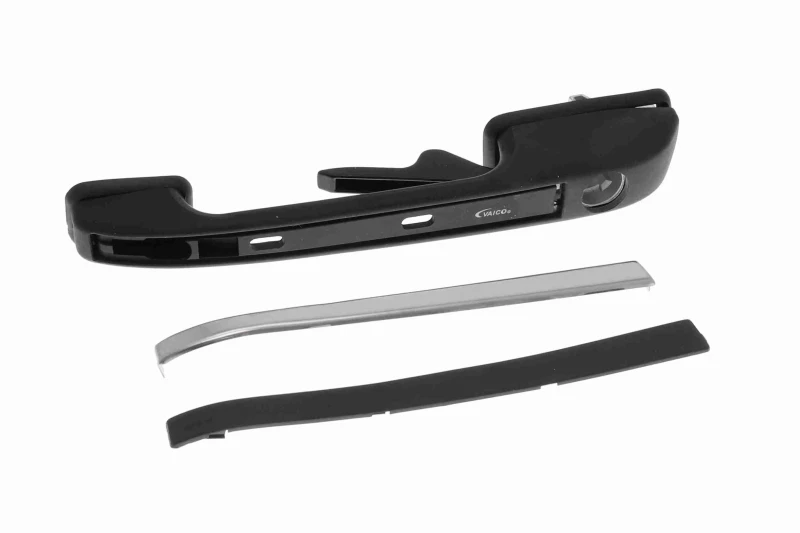 Image of VAICO V10-6105 Door Handle Left Front, black, without lock barrel, Original VAICO Quality Door Handle (1373)