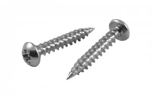 Image of Round Headed Style Wood Screws Zinc Plated