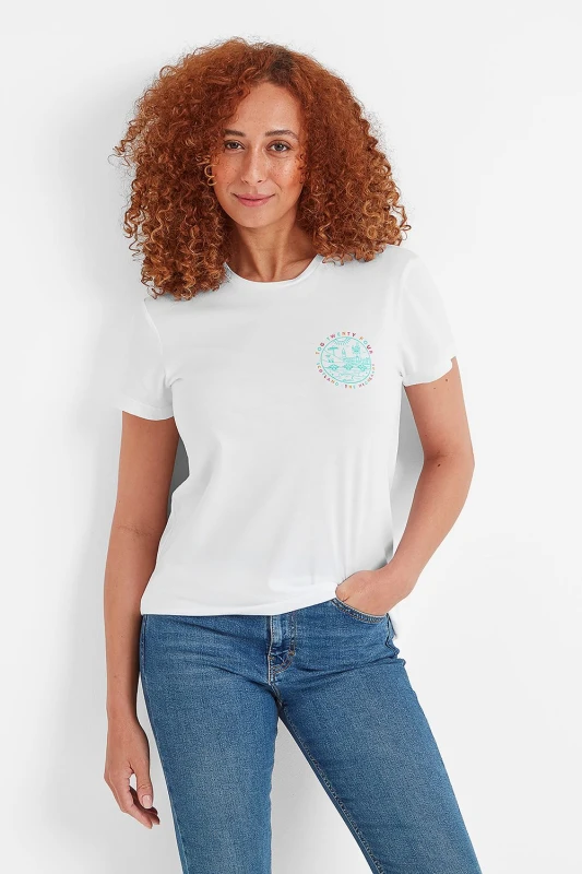 Image of TOG24 Womens 'Highland' T-Shirt in White Size: 8 White Female 8