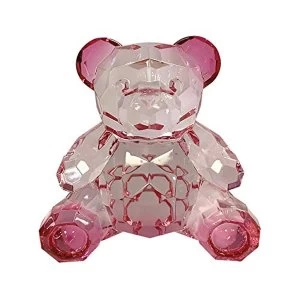 Image of Small Acrylic Teddy Bear Two Tone Pink Ornament
