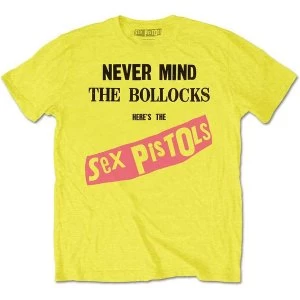 image of The Sex Pistols - NMTB Original Album Unisex Large T-Shirt - Yellow