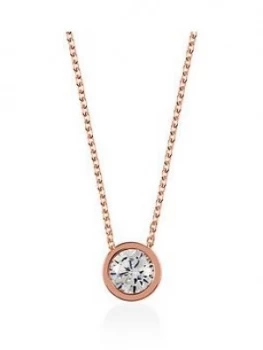 image of Radley Rose Gold Crystal Pendant Necklace