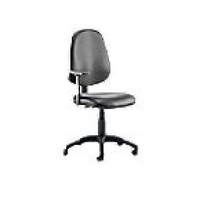 Image of Task Operator Chair Eclipse II Lever Black Vinyl With Height Adjustable Arms