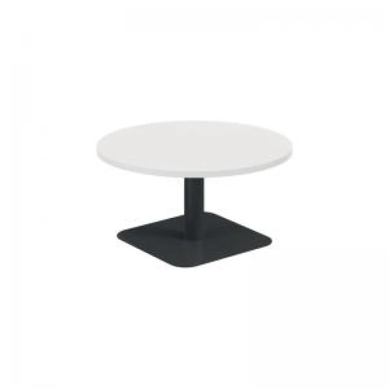 Image of Jemini Origin Round Coffee Table 800x430mm White/Black KF800172