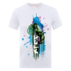 Image of Marvel Avengers Assemble Hulk Art Burst T-Shirt - White - L