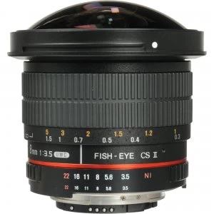 image of Samyang 8mm f3.5 Fisheye AE For Nikon Mount Hood Detachable