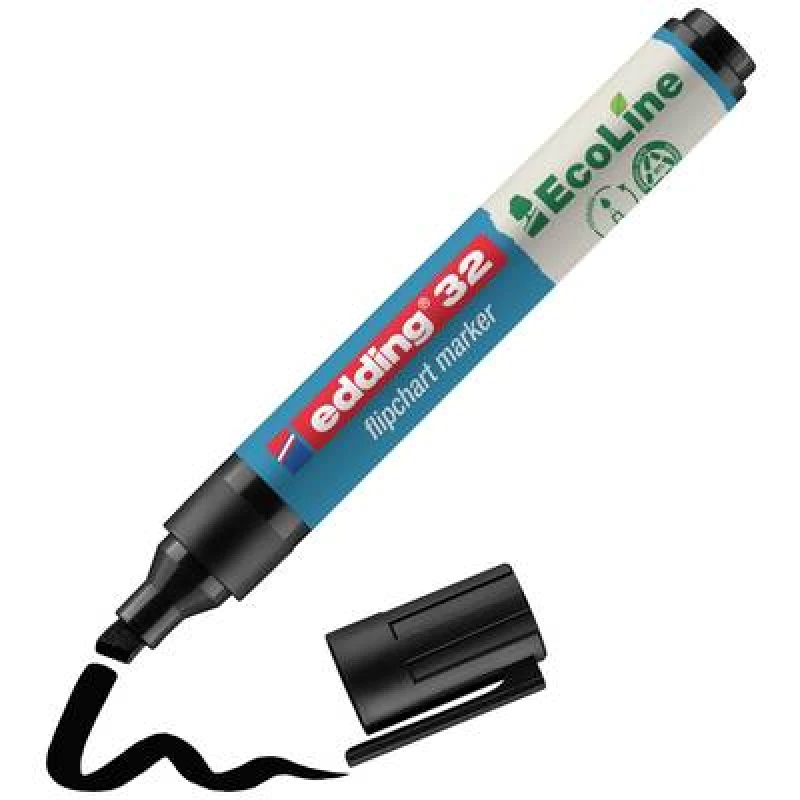Image of Edding Edding 4-32001 Flipchart marker 32 EcoLine Wedge tip 1 - 5mm Black 4-32001