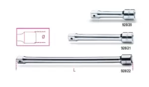 image of Beta Tools 928/20 3/4" Square Drive Extension Bar 100mm 009280810