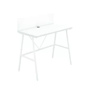 image of Soho Desk with Backboard White/White Leg KF90776