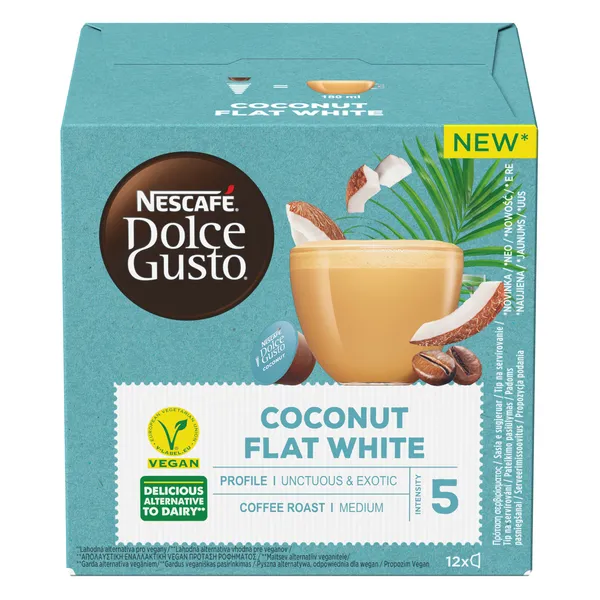 Image of Nescafe Dolce Gusto Coconut Flat White Coffee 12 Pods