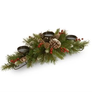 image of National Tree Company Frosted Berry 3-Candle Centrepiece