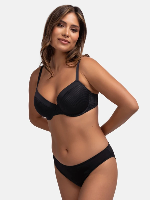 Image of Dorina Womens 2-Pack Louise Light Padded Demi Black/Beige Size: 34B Multicolor Female 34B