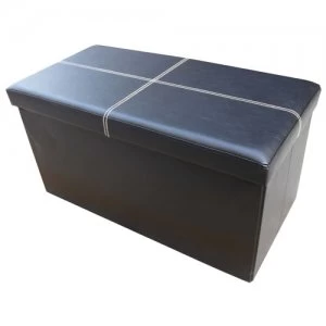 Image of Packmate Faux Leather Two Seat Ottoman with Storage