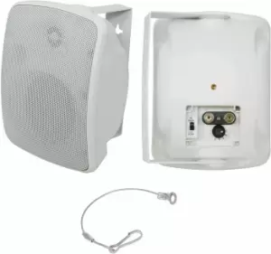 Image of QUALITY 4" 40W White Outdoor Garden Speaker *100V & 8ohm* IP44 Wall / Background