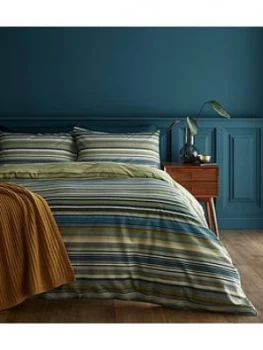 image of Catherine Lansfield Ravenna Stripe Duvet Cover Set