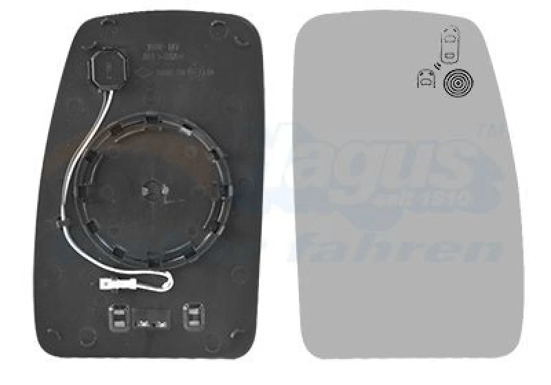 Image of VAN WEZEL Wing mirror glass VAN WEZEL 4388862