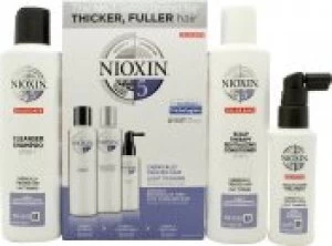 Image of Wella Nioxin System 5 Gift Set 150ml Shampoo Cleanser + 150ml Scalp Revitaliser + 50ml Scalp Treatment