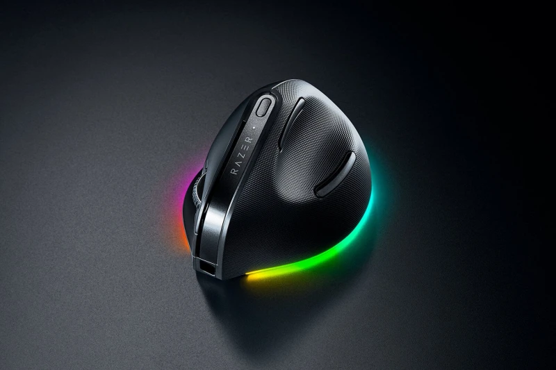 Image of Razer Razer Pro Click V2 Vertical mouse Universal Right-hand RF Wireless + Bluetooth + USB Type-C Optical 30000 DPI RZ01-05250100-R3G1