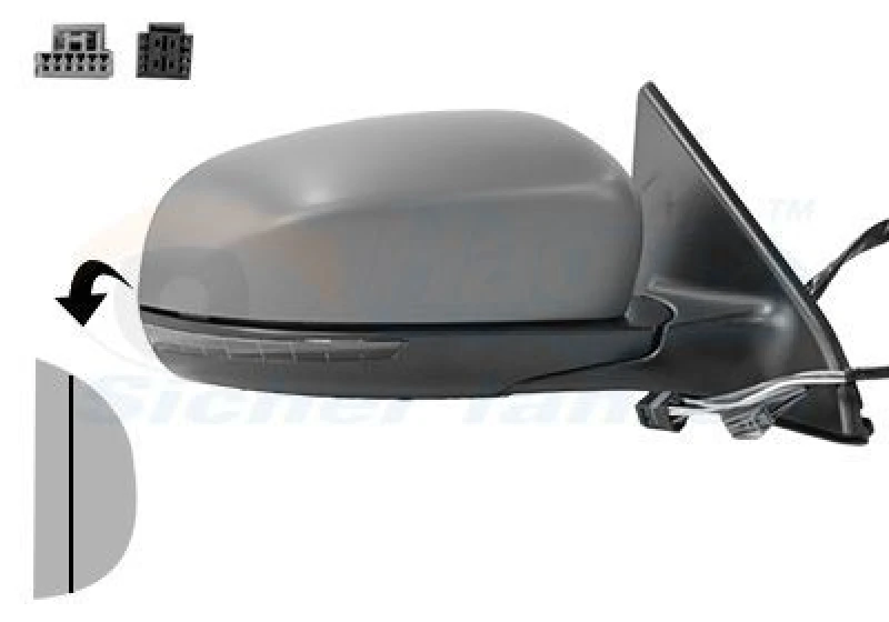 Image of VAN WEZEL Wing mirror VAN WEZEL 2128812