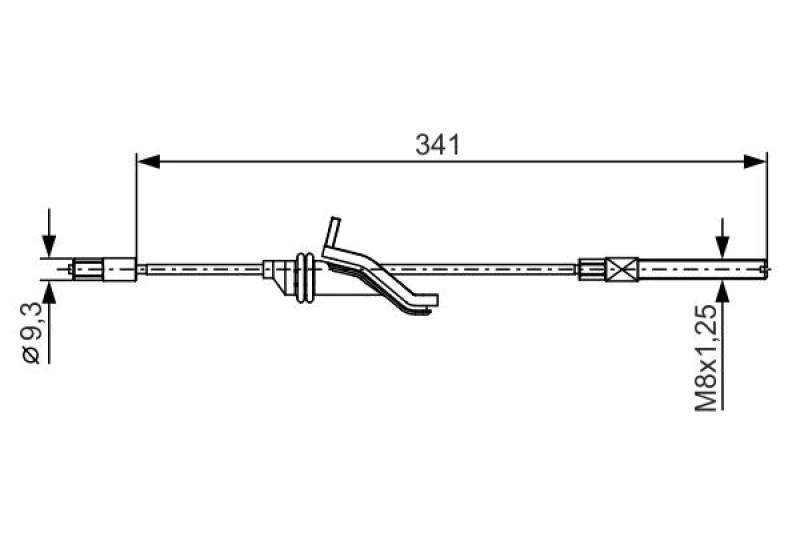 Image of Handbrake cable Bosch 1 987 482 188
