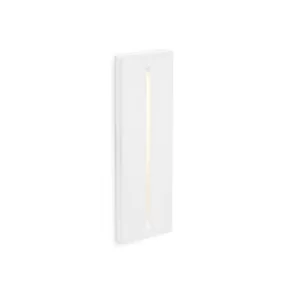 image of Plas LED 1 Light Indoor Recessed Wall Light White Plaster