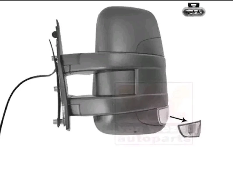 Image of VAN WEZEL 2816801 Wing mirror * HAGUS * Left, Short mirror arm Outside Mirror (50)