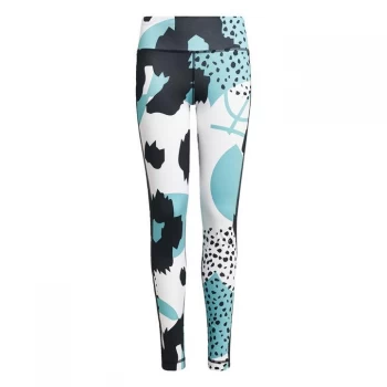 Image of adidas AEROREADY Animal Print External Pocket Stretch Tra - White / Mint Ton / Black