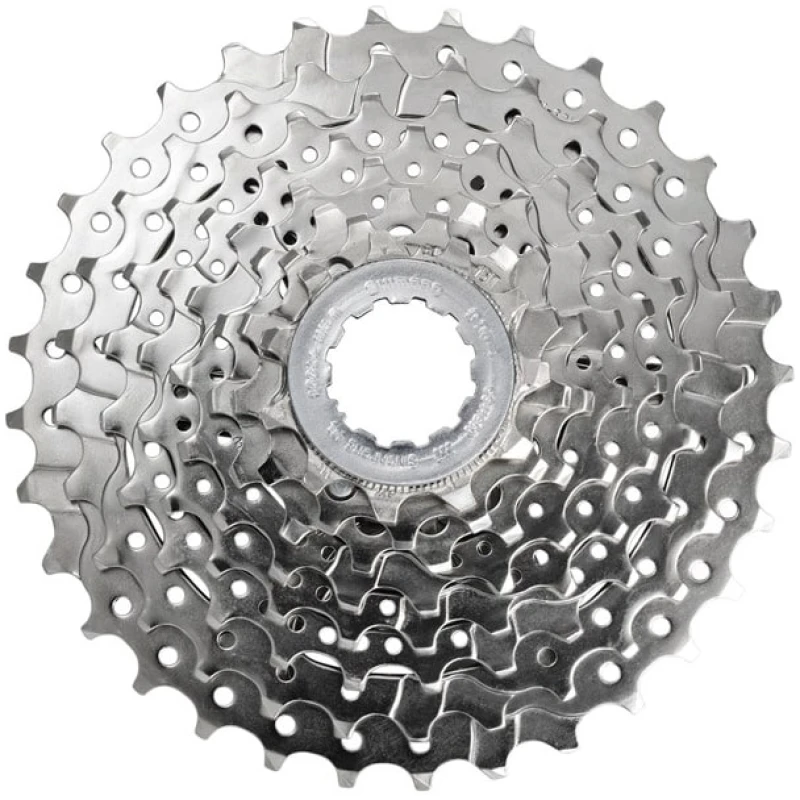 Image of Shimano CS-HG50 8-speed cassette 11 - 28 TEETH Silver - Cycles UK