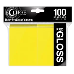 Image of Ultra Pro Eclipse Gloss Lemon Yellow Standard Sleeves (100 Sleeves)