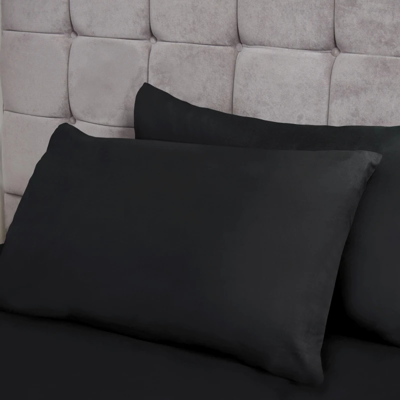 Image of Emma Barclay Lyla Pillowcase Pair Pillowcases Standard Black 39181903000