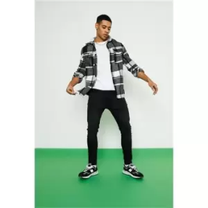 Image of I Saw It First Black Check Shacket - Black
