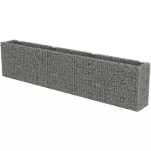 Image of Gabion Raised Bed Galvanised Steel 450x50x100cm Vidaxl Silver