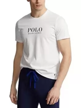Image of Polo Ralph Lauren Chest Logo Lounge T-Shirt, White, Size S, Men