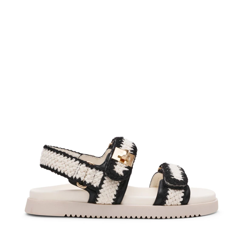 Image of Steve Madden Madden Mona Sandal Ld63 Black/White female 4 (37)