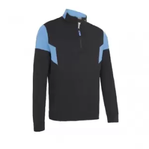 Image of Callaway 1/4 Zip Colour Block Pullover CAVIAR - L