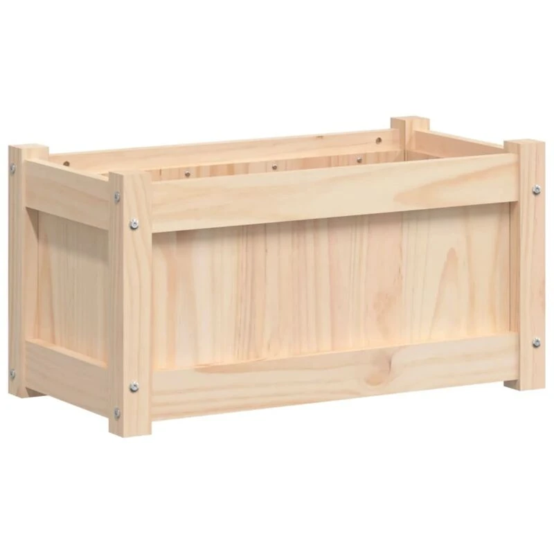 Image of vidaXL Garden Planter 60x31x31cm Solid Wood Pine, Brown 837439