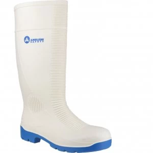 Image of Amblers Safety FS98 Steel Toe Food Safety Wellington White Size 10