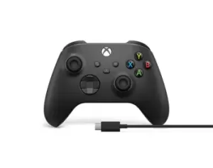 image of Microsoft Xbox Series Controller Carbon Black + USB-C Cable