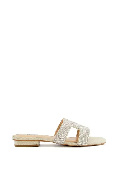 Image of Dune London 'Loupe' Sliders Silver