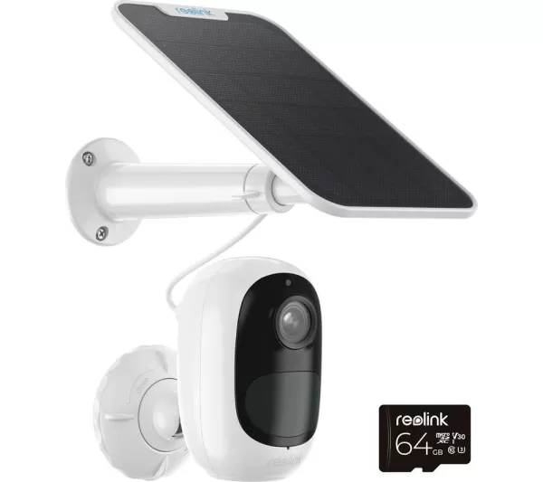 Image of REOLINK Argus 2E 2K Full HD WiFi Security Camera with Solar Panel - White