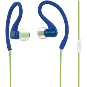 Image of Koss Stereo InEar Headset "FitClips KSC32iB" with Microphone, blue
