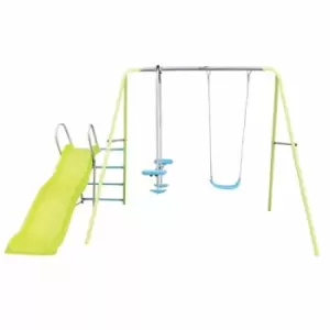 image of Airwave - Alto Outdoor Swing, Glider & Slide Childrens Outdoor Play Set - Green