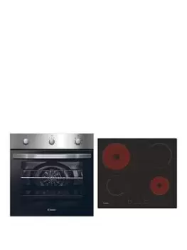 Image of Candy Pci27Xch64Ccb Multi-Function Oven With 4 Zone Ceramic Hob - Black Glass With Stainless Steel - Oven Only