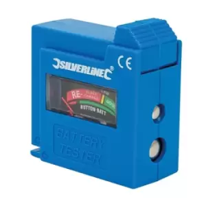 image of Silverline Compact Battery Tester - AAA / AA / C / D / 9V / LR1 / A23 / button cells