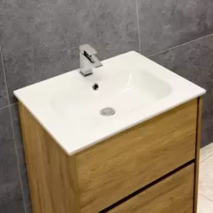 Image of Limoge Thin-edge Ceramic 61Cm Inset Basin With Oval Bowl
